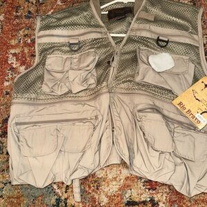 Beige Mesh Utility Vest